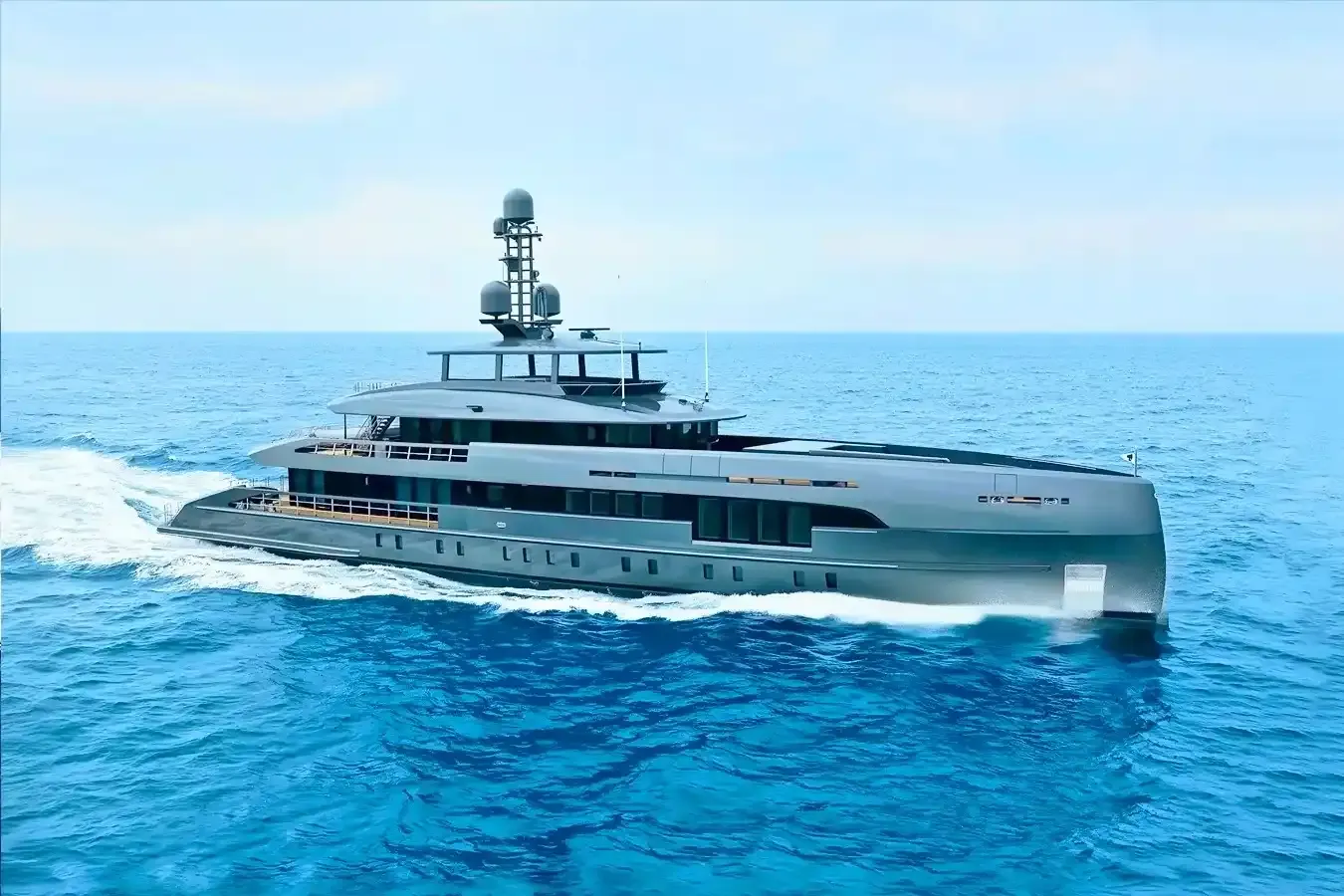 Toute Sweet yacht, a 163 ft Heesen luxury superyacht underway, 49.8 meters, built in 2019.