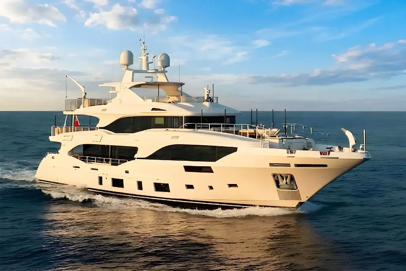 Tramonto yacht, a 118 ft Benetti Yachts luxury superyacht underway, 36 meters, built in 2020.