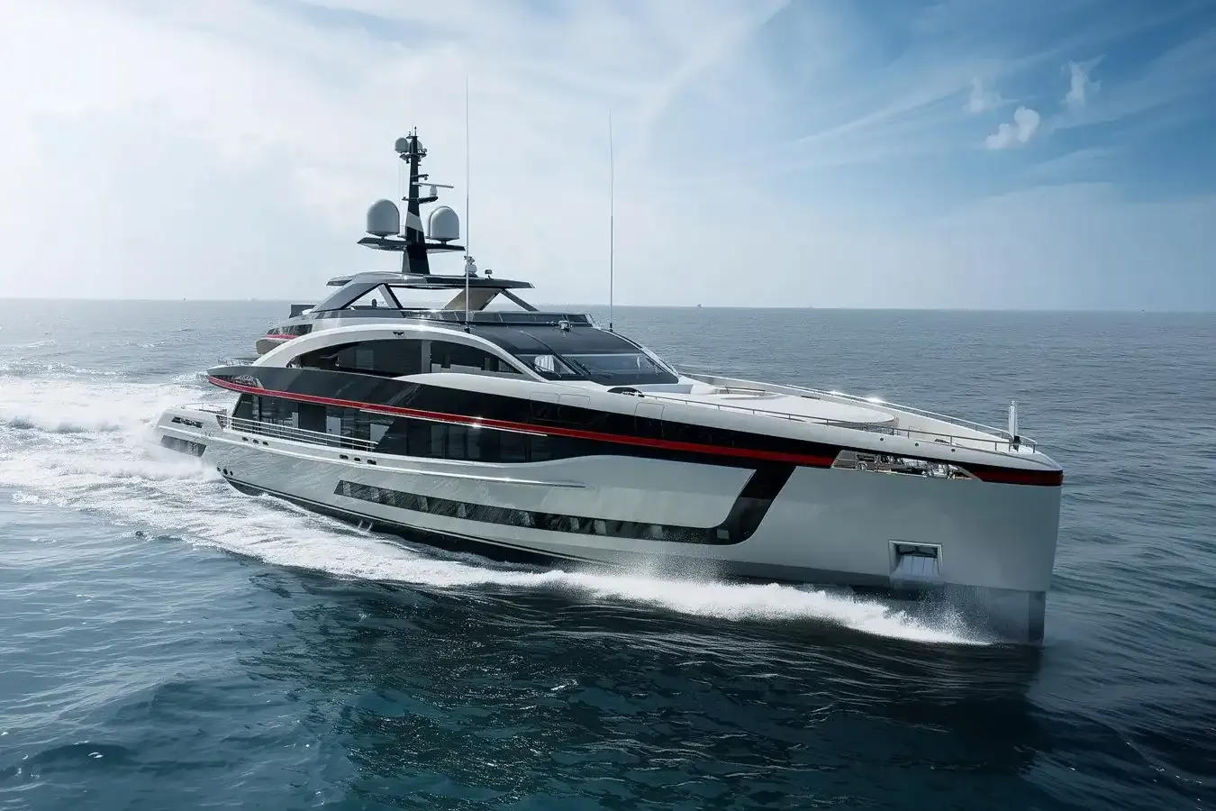 Ultra G yacht, a 196 ft Heesen luxury superyacht underway, 60 meters, built in 2024.