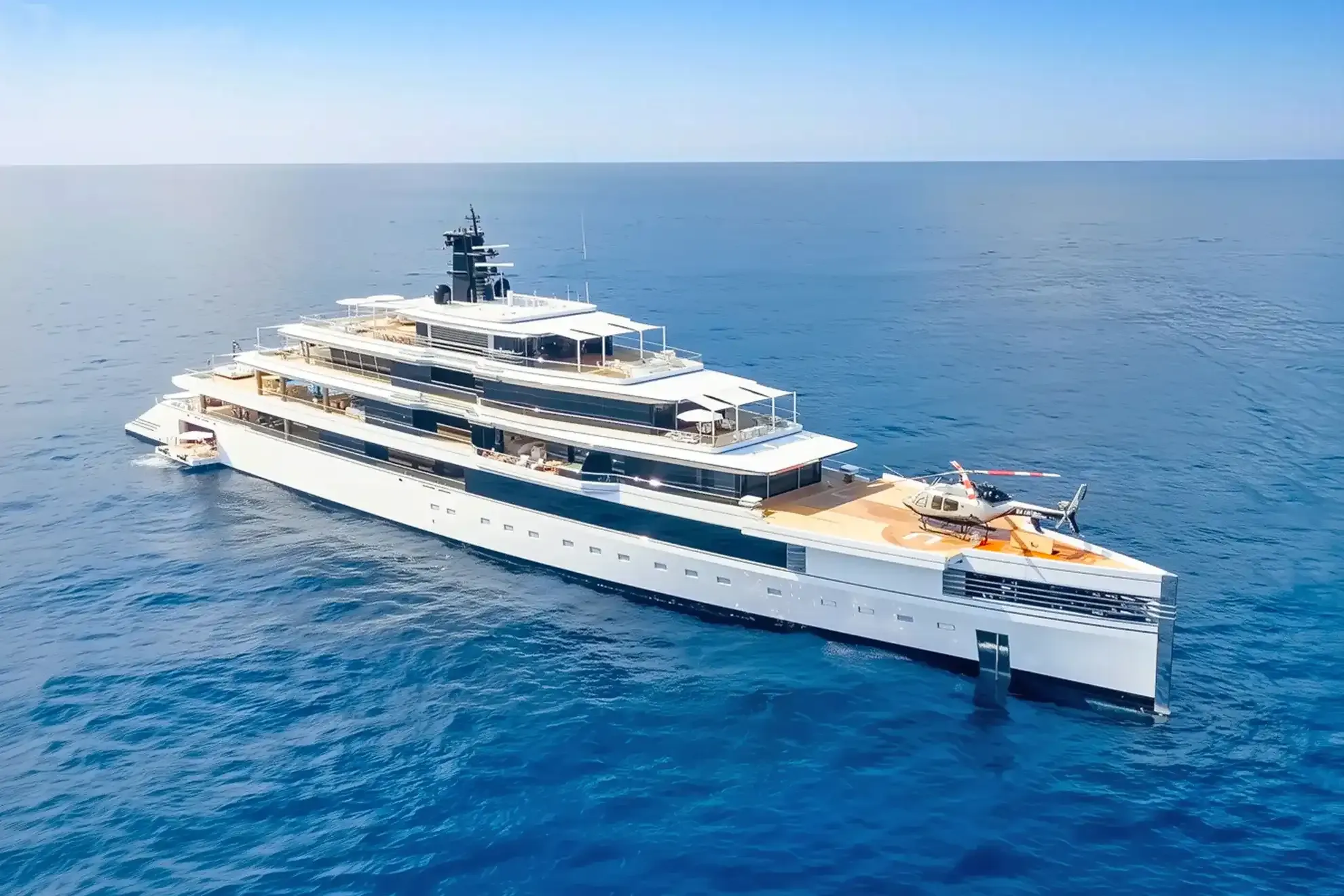 Ulysses yacht, a 336 ft Feadship luxury superyacht underway, 102.6 meters, built in 2024.