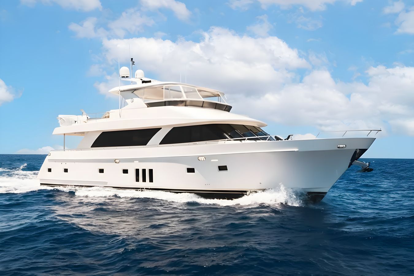 UnCorked yacht, a 85 ft Ocean Alexander luxury superyacht underway, 25.91 meters, built in 2011, 2020.