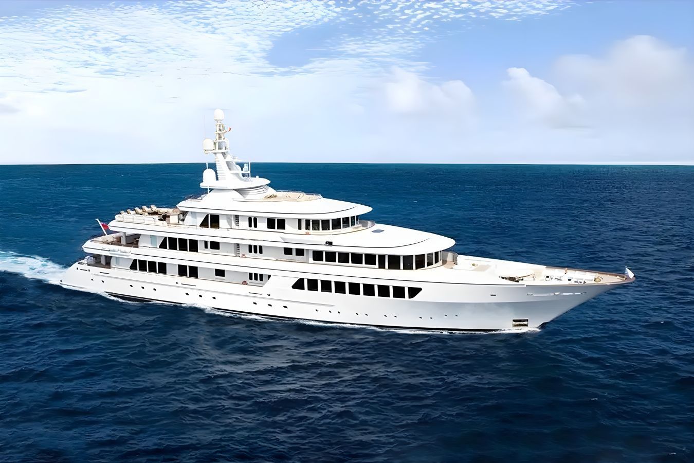 Utopia yacht, a 234 ft Feadship luxury superyacht underway, 71.6 meters, built in 2004, 2018.