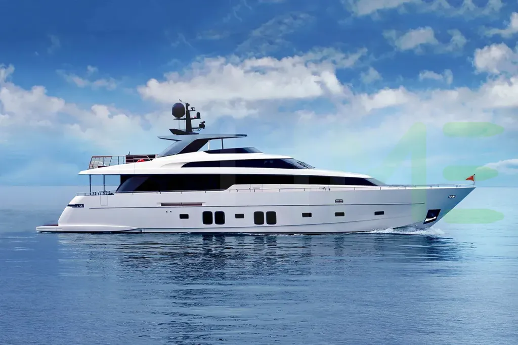 White Vacanos yacht for sale and price, showing the details and features of the interior and exterior available for purchase from LIME Yachts and Brokerage located in Fort Lauderdale Florida.