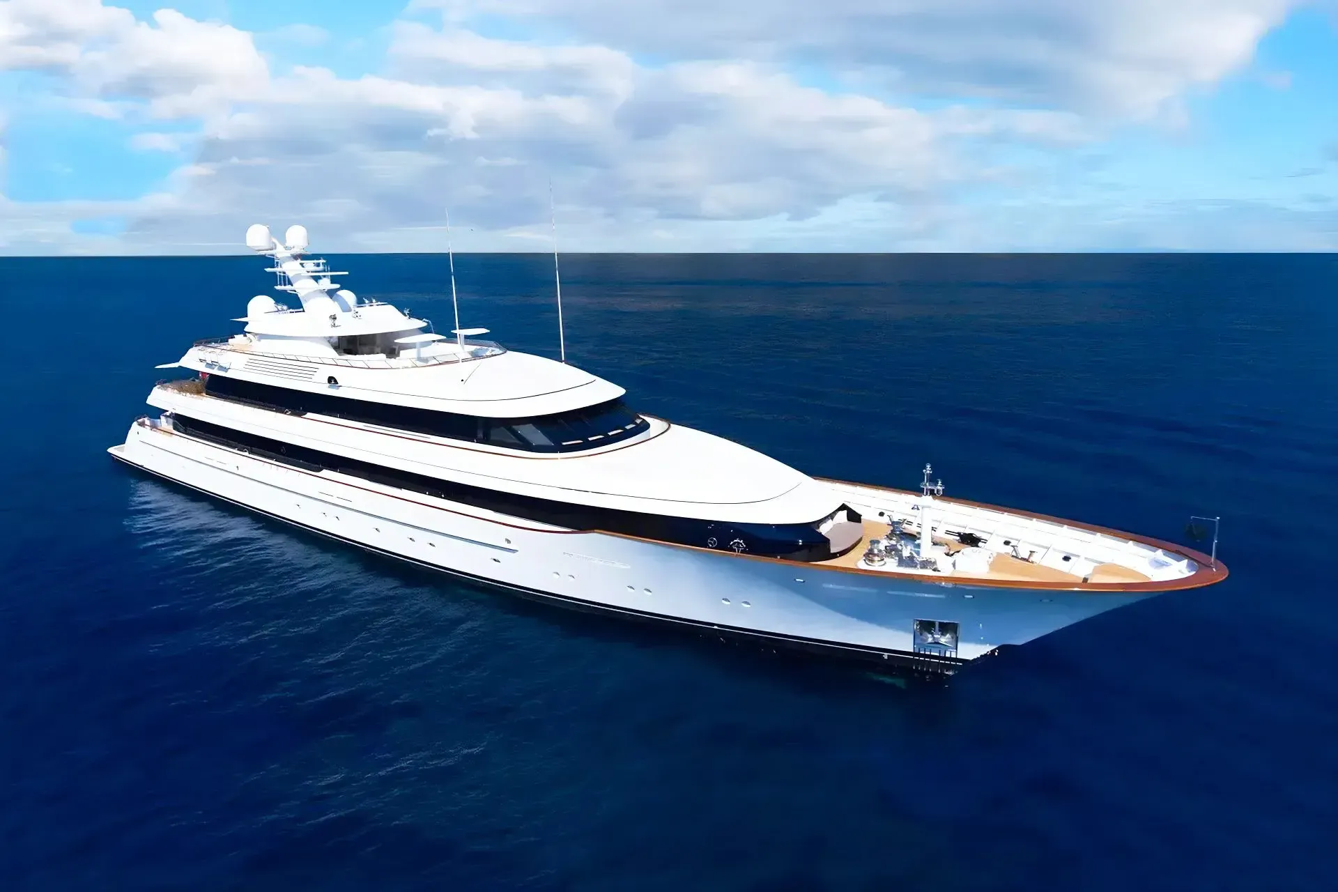 Vassa yacht, a 225 ft Feadship luxury superyacht underway, 68.77 meters, built in 2012, 2024.