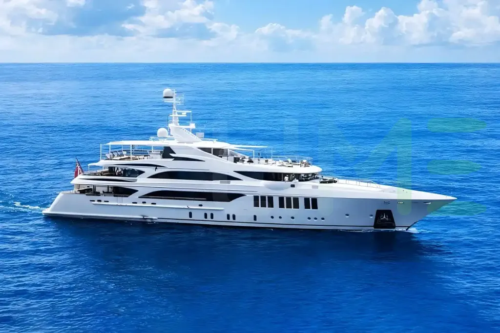 White Vector yacht for sale and price, showing the details and features of the interior and exterior available for purchase from LIME Yachts and Brokerage located in Fort Lauderdale Florida.