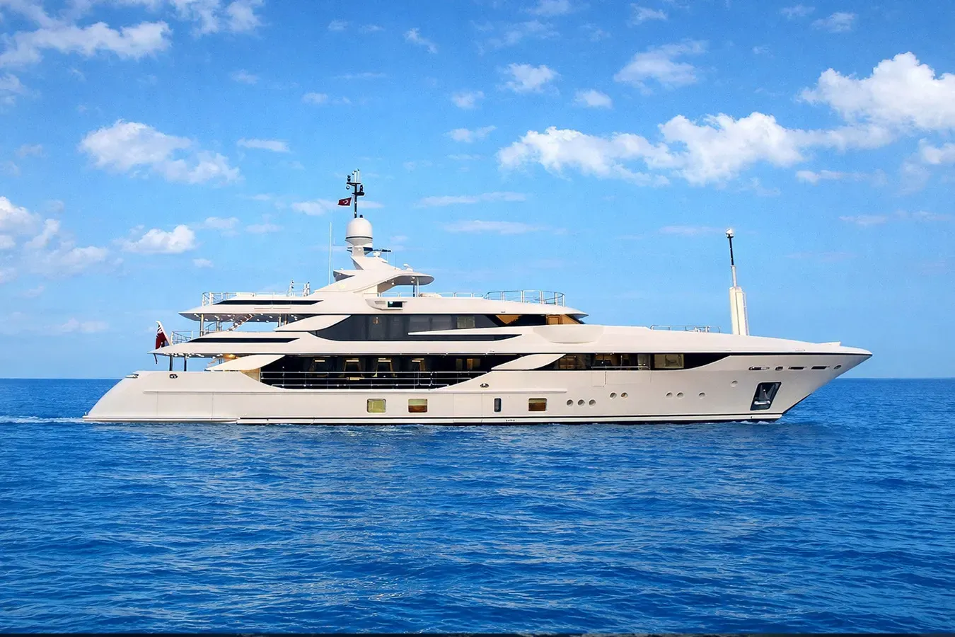 Vica yacht, a 163 ft Benetti luxury superyacht underway, 49.8 meters, built in 2015.