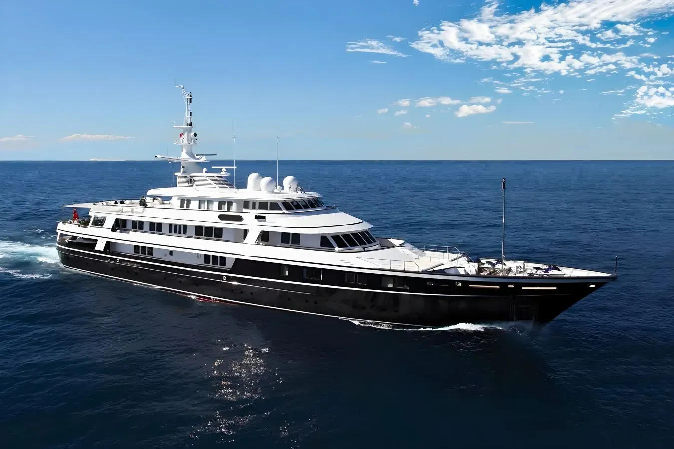 Virginian yacht, a 204 ft Feadship luxury superyacht underway, 62.23 meters, built in 1991, 2024.