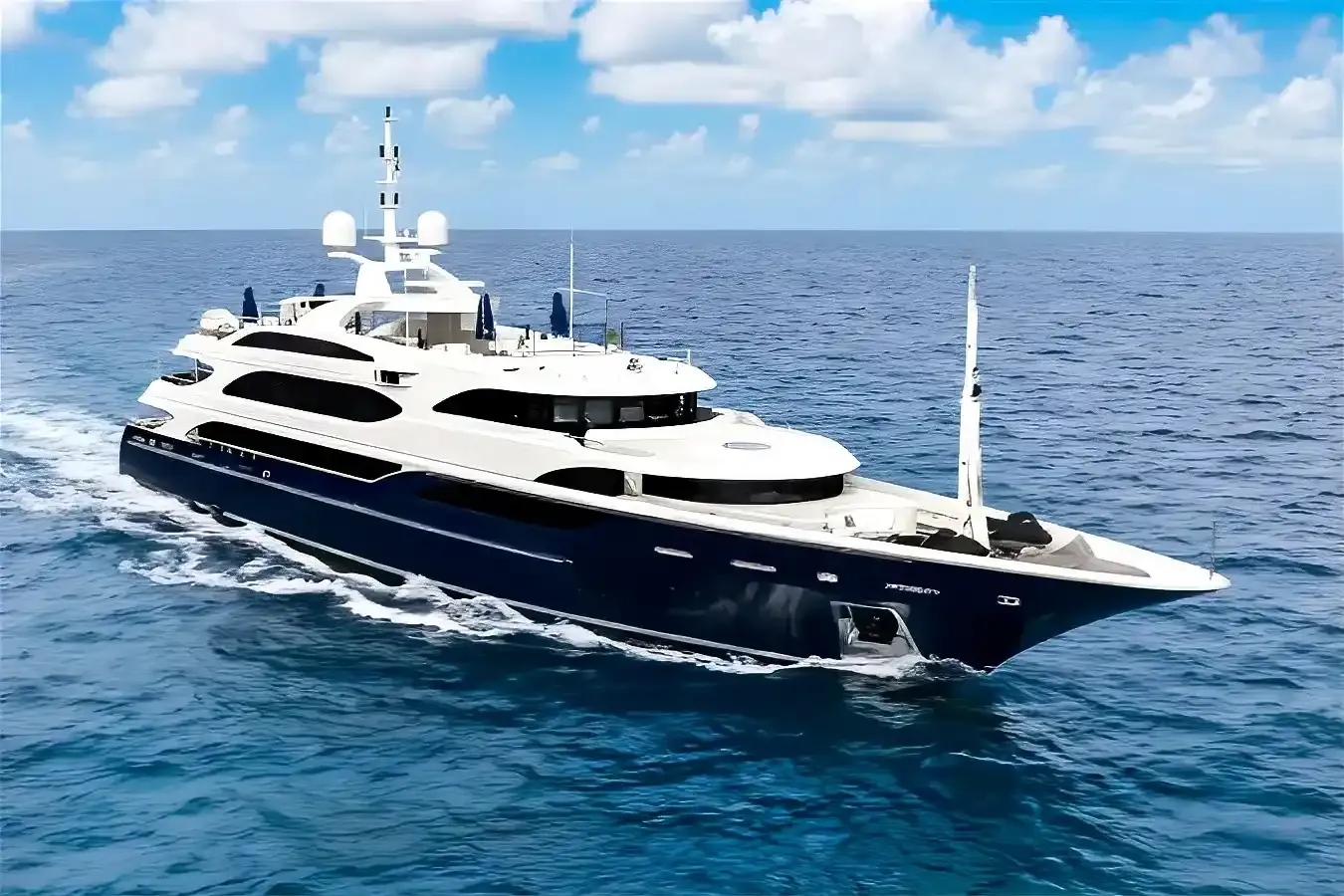 Vision yacht, a 196 ft Benetti Yachts luxury superyacht underway, 60 meters, built in 2011, 2025.