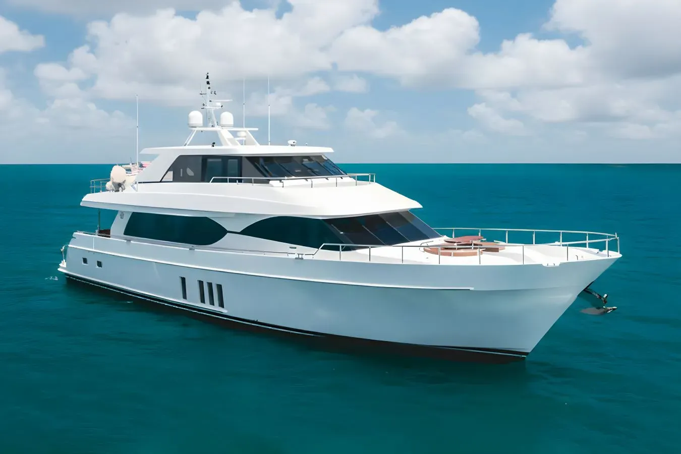 Wicked II yacht, a 92 ft Ocean Alexander luxury superyacht underway, 28.17 meters, built in 2015.