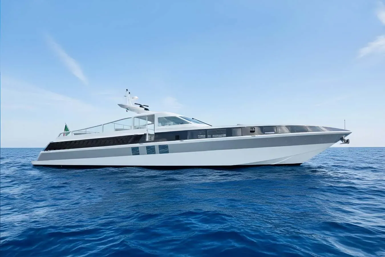 Zarkava yacht, a 87 ft Hodgdon Yachts luxury superyacht underway, 26.52 meters, built in 2010.