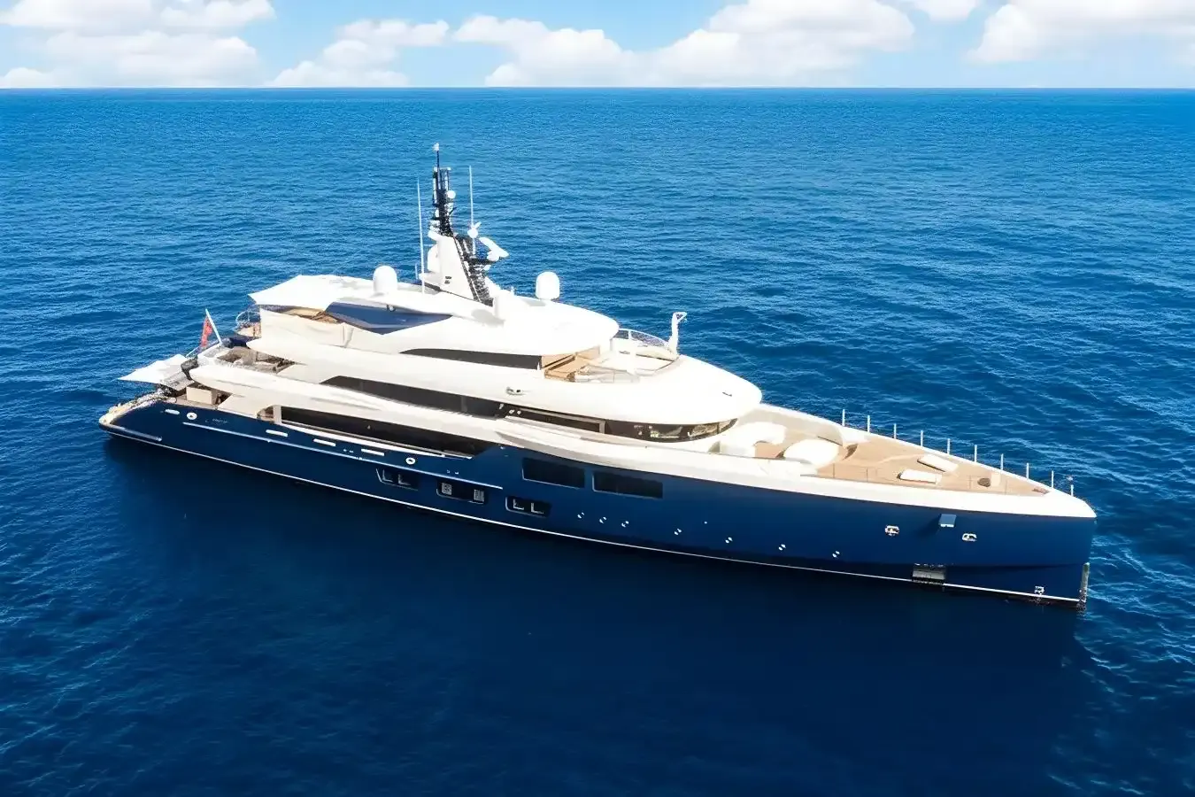 Zazou yacht, a 213 ft Benetti luxury superyacht underway, 65 meters, built in 2021.